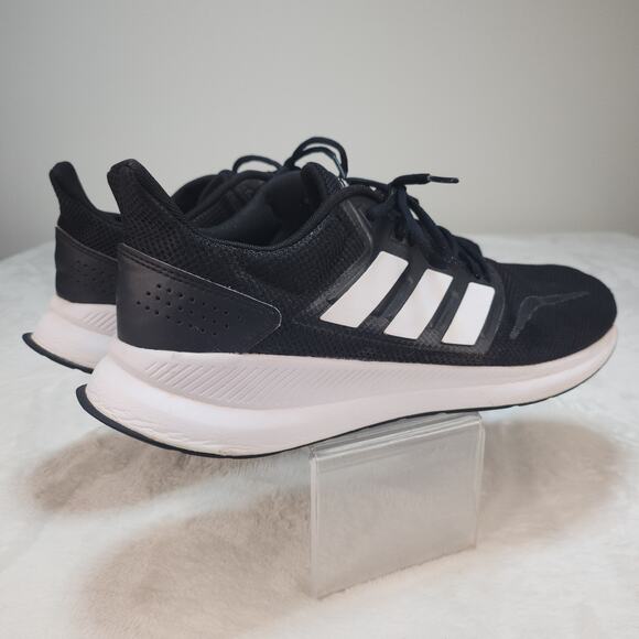 Adidas Shoes Mens 14 Run Falcon Core Black Running Walking Gym Workout Low Tops - Picture 12 of 15